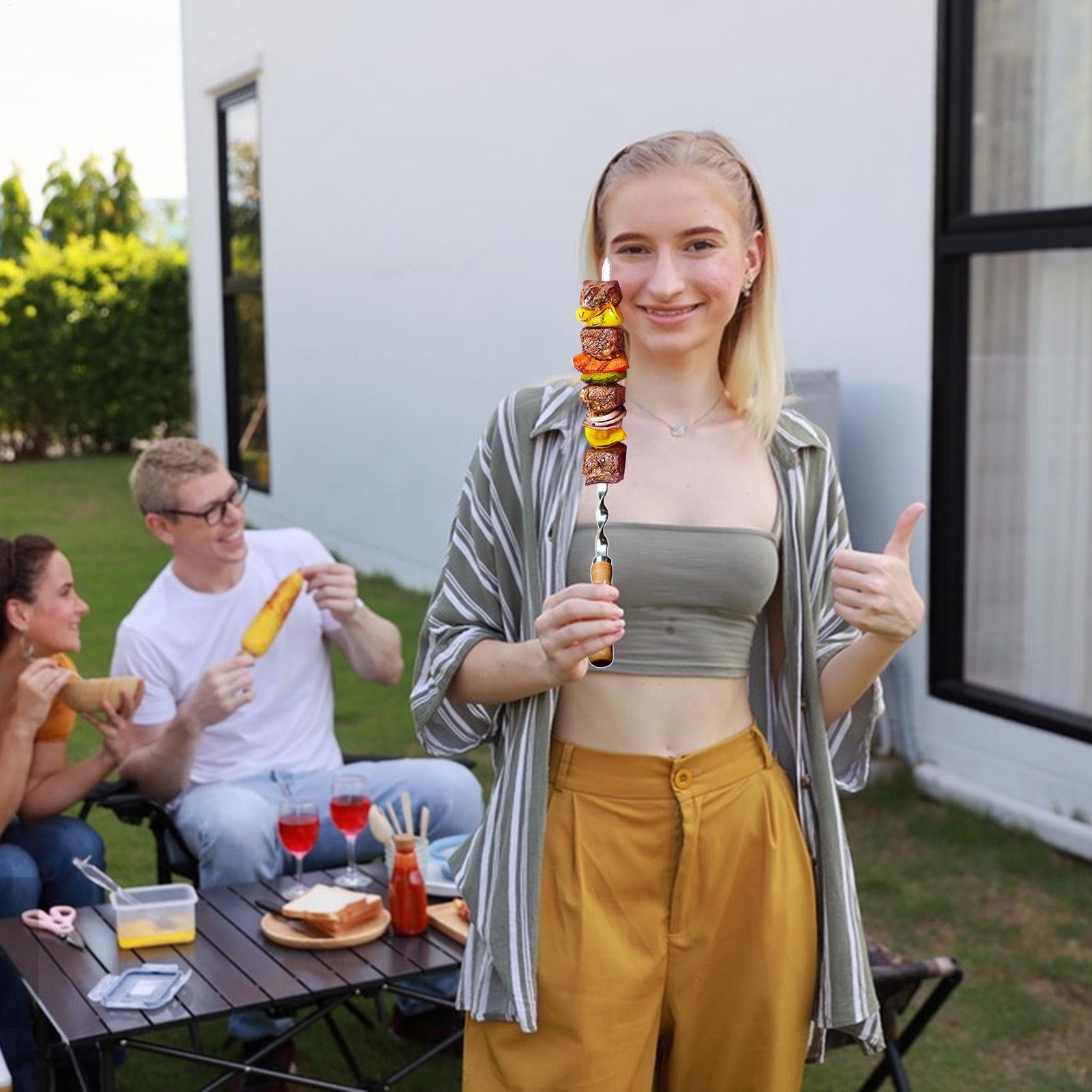 Camping Cooking Vegetables - Metalowe szpikulce do grillowania, szpikulce do