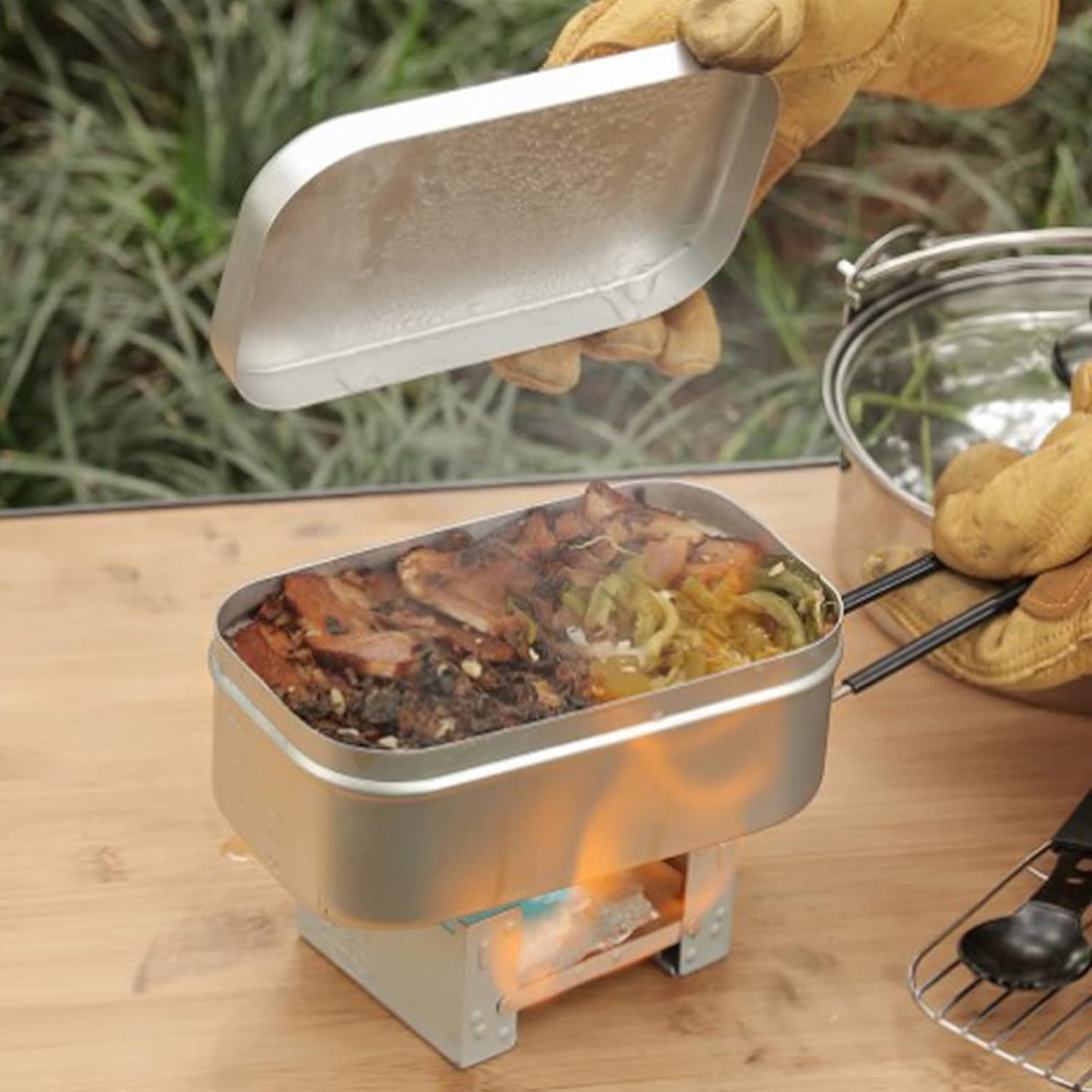 Camping Cooking Books - Składany uchwyt na pudełko Bento, pojemnik