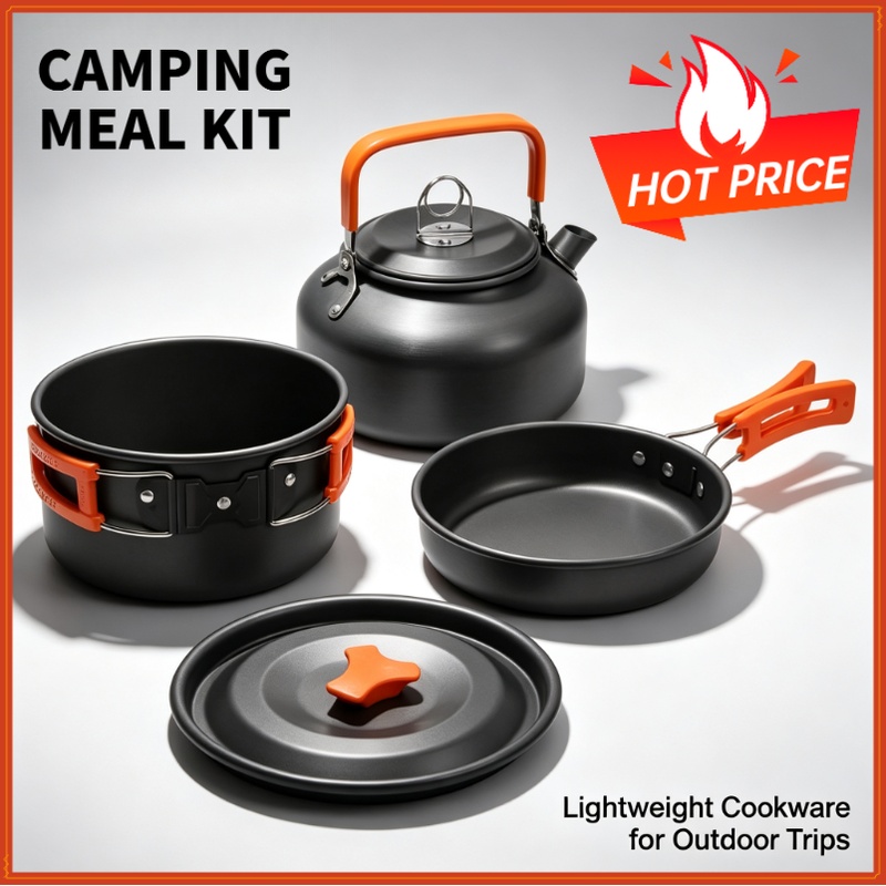 Camping Cooking Gear Set - Zestaw do gotowania na kempingu, naczynia